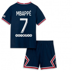 Camisetas de fútbol Paris Saint-Germain Kylian Mbappé 7 Niños 1ª equipación 2021-2022 - Manga Corta