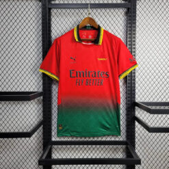 2024/2025 AC Milan x OFF-WHITE Red Football Shirt