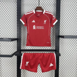 2025/2026 Liverpool Home Soccer Jersey Kids Size