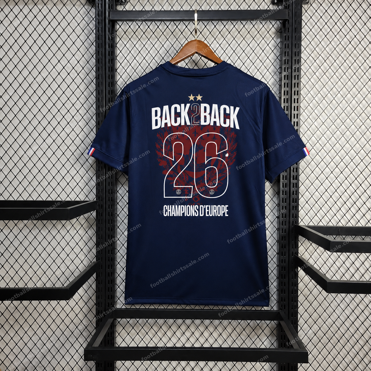 2025/2026 2 Stars PSG Paris Saint-Germain Back 2 Back Home Football Shirt