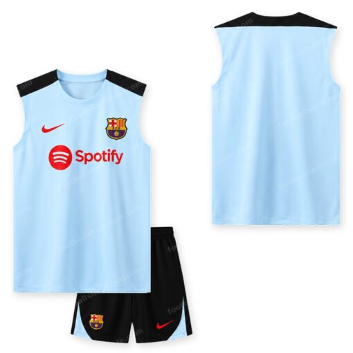 Barcelona Pre Match White Training Football Kit 24/25