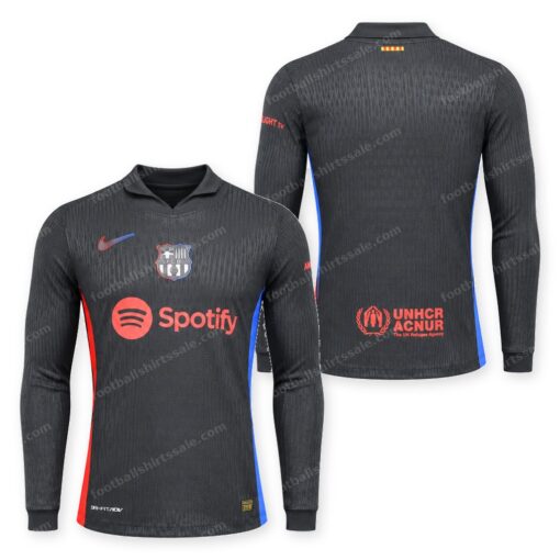 Barcelona Away Long Sleeve Player Version Football Shirt 24/25