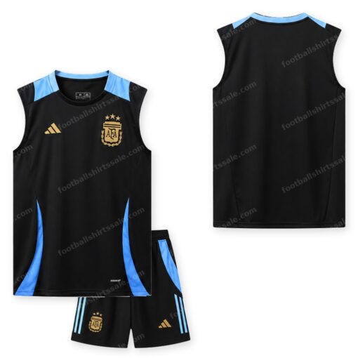 Argentina Pre Match Black Training Football Kit 2024