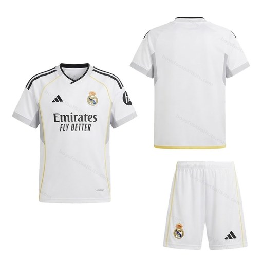 Real Madrid Home Kids Football Kit 25/26