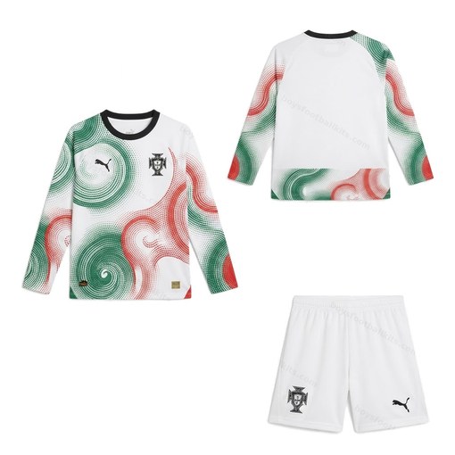 Portugal Away Long Sleeve Kids Football Kit 2025