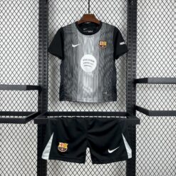 2025/2026 Kids Size Barcelona Black Goalkeeper Football Kit