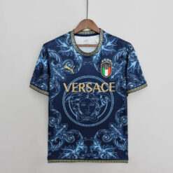 2022 Italy Commemorative Edition Blue Soccer Shirt