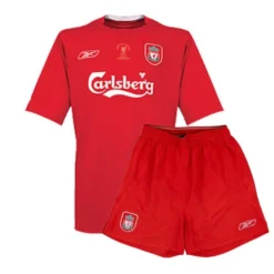 Retro Liverpool Home UCL Winners Kids Kit 04/05