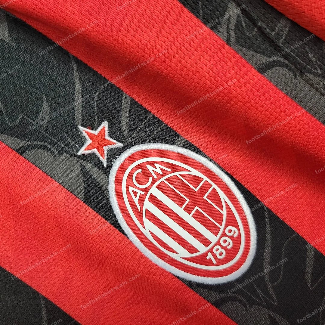 2025/2026 AC Milan Home Football Shirt - Detail 3
