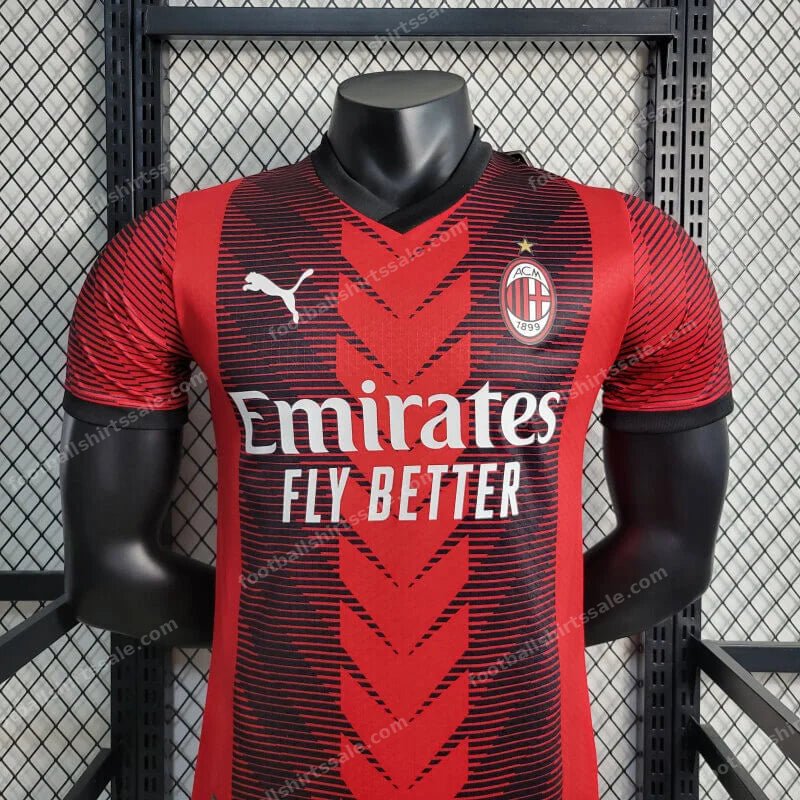 2023/2024 AC Milan Home Soccer Jersey 1:1 Thai Quality – Player Version - Detail 2