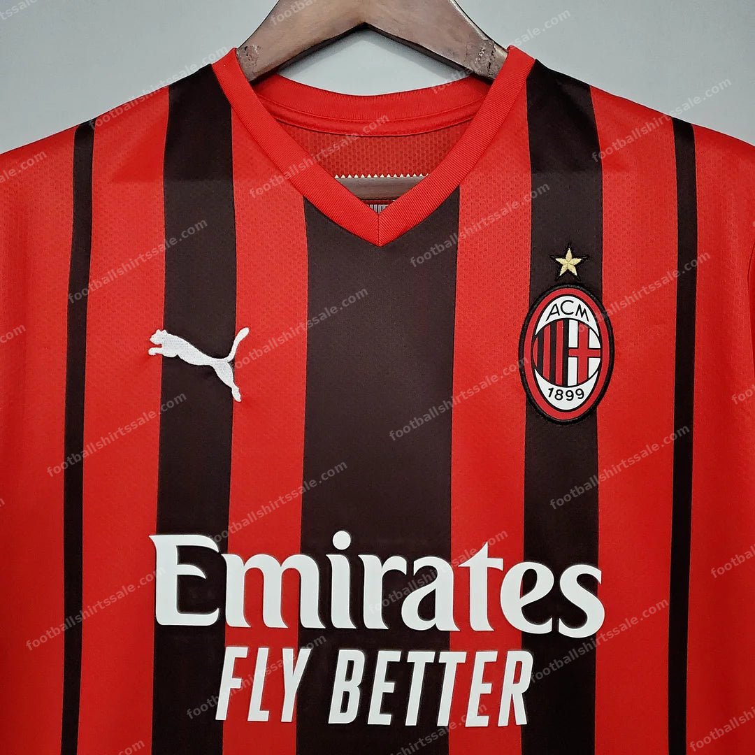 AC Milan Soccer Jersey Home 2021/2022 Retro 1:1 Thai Quality - Detail 3