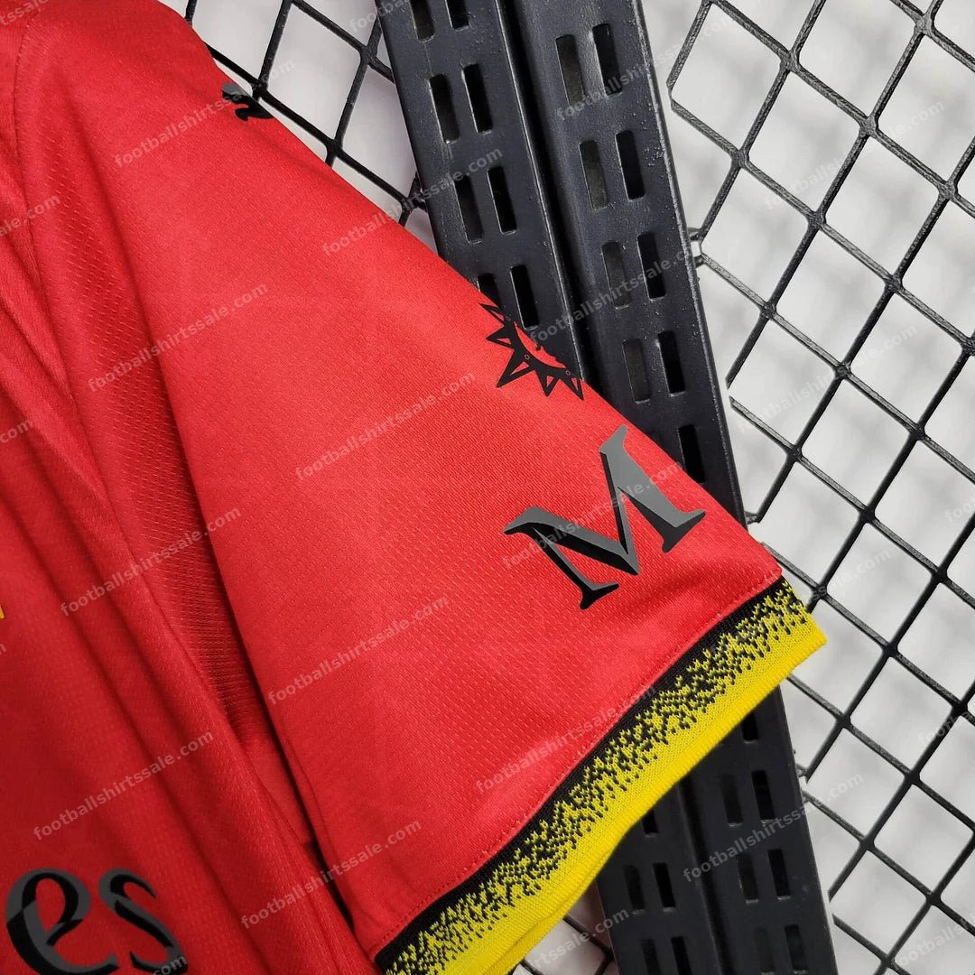 2024/2025 AC Milan x OFF-WHITE Red Football Shirt - Detail 4
