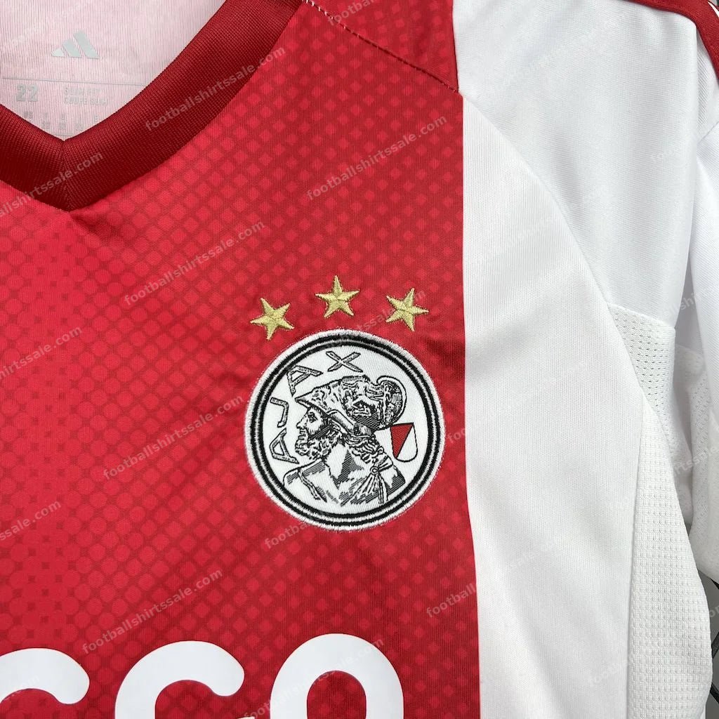 2025/2026 Ajax Home Football Shirt Kids Size - Detail 3