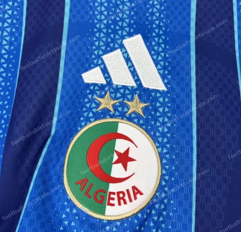 2026 Algeria World Cup Pre-Match Blue Jersey - Detail 3