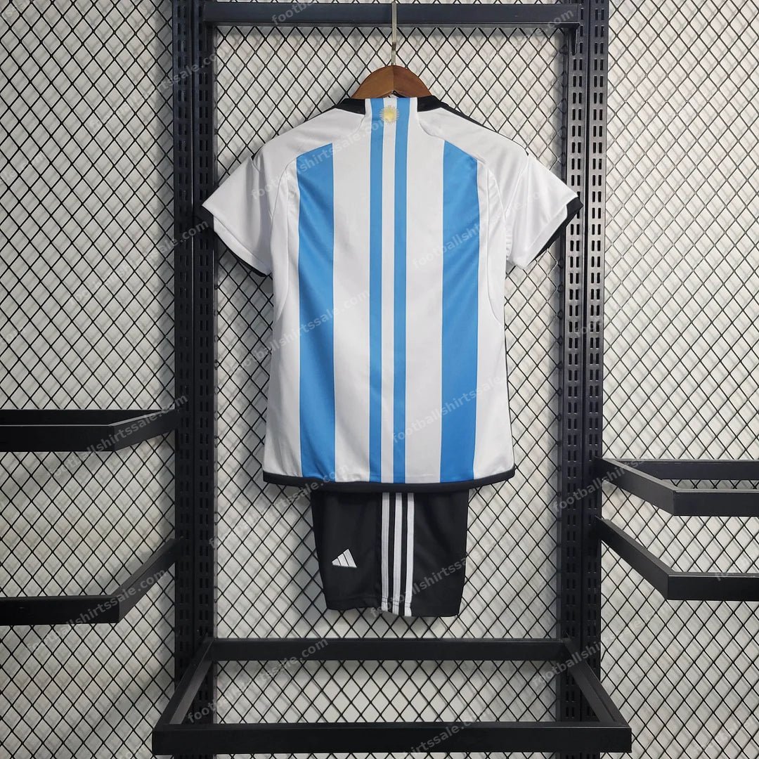2022 Argentina Home Football Shirt Kids Size - Detail 1