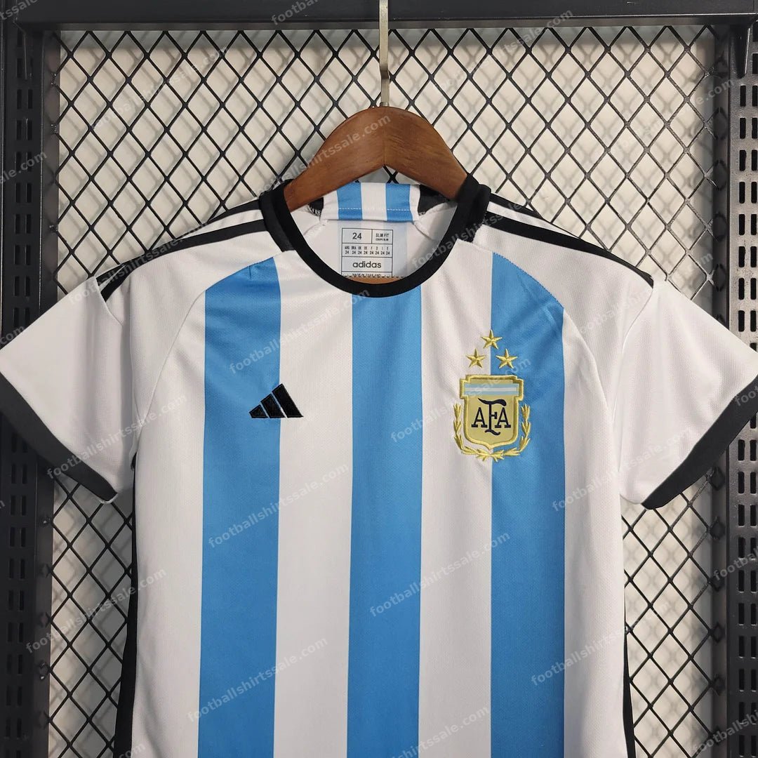 2022 Argentina Home Football Shirt Kids Size - Detail 2