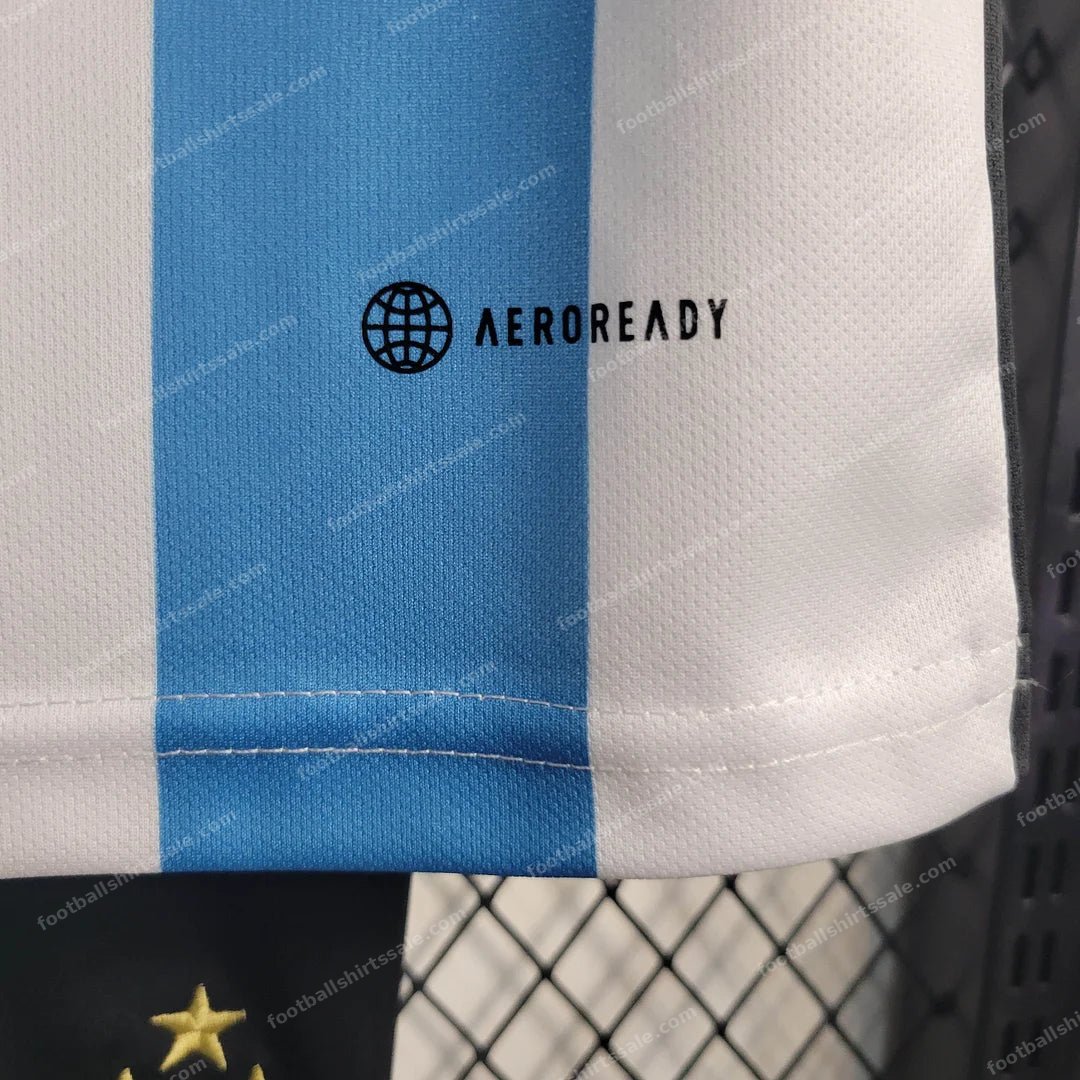 2022 Argentina Home Football Shirt Kids Size - Detail 7