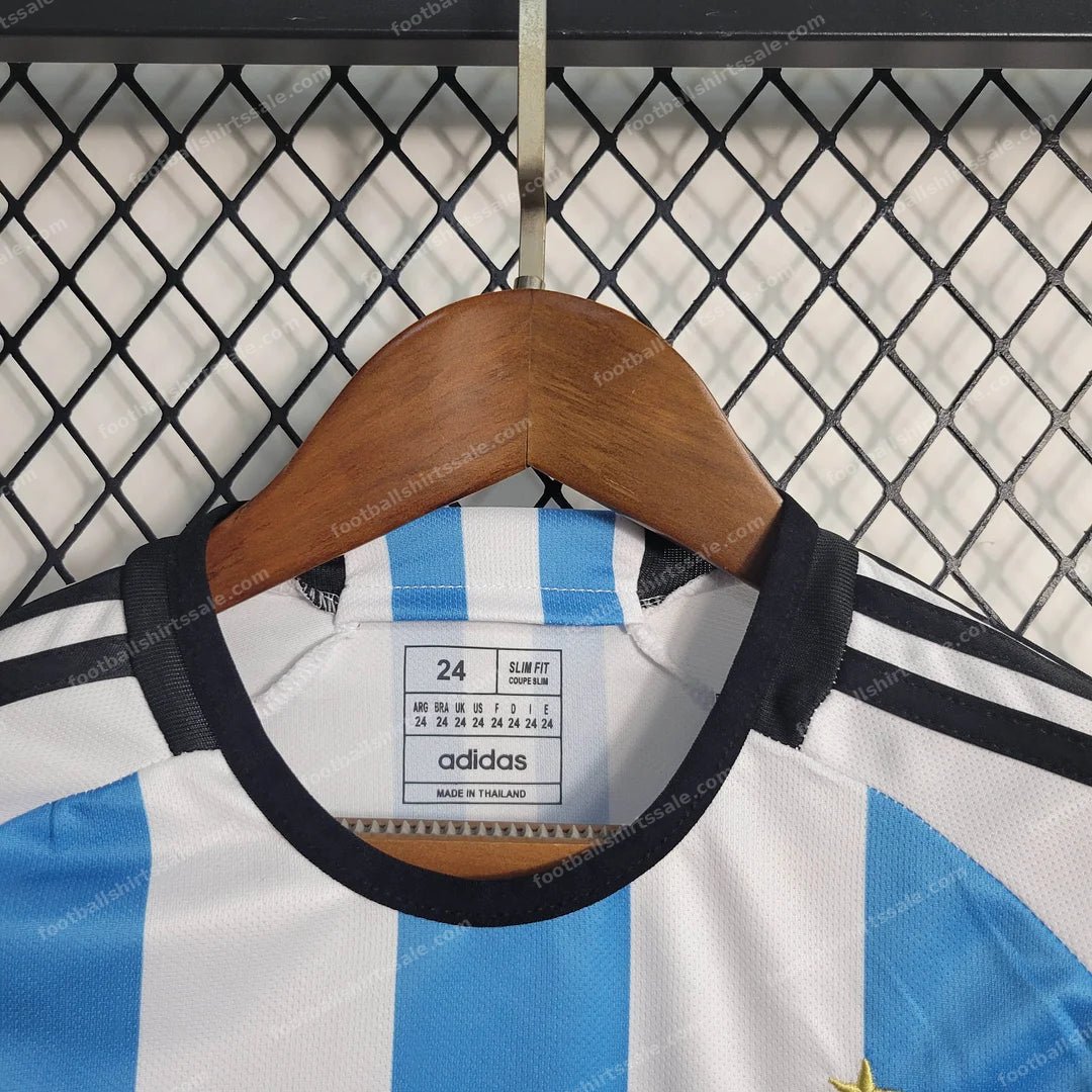 2022 Argentina Home Football Shirt Kids Size - Detail 8