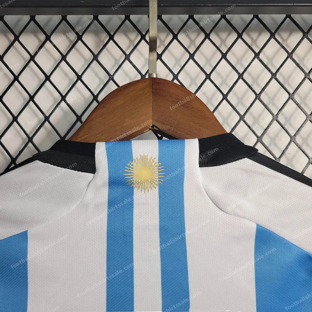 2022 Argentina Home Football Shirt Kids Size - Detail 9