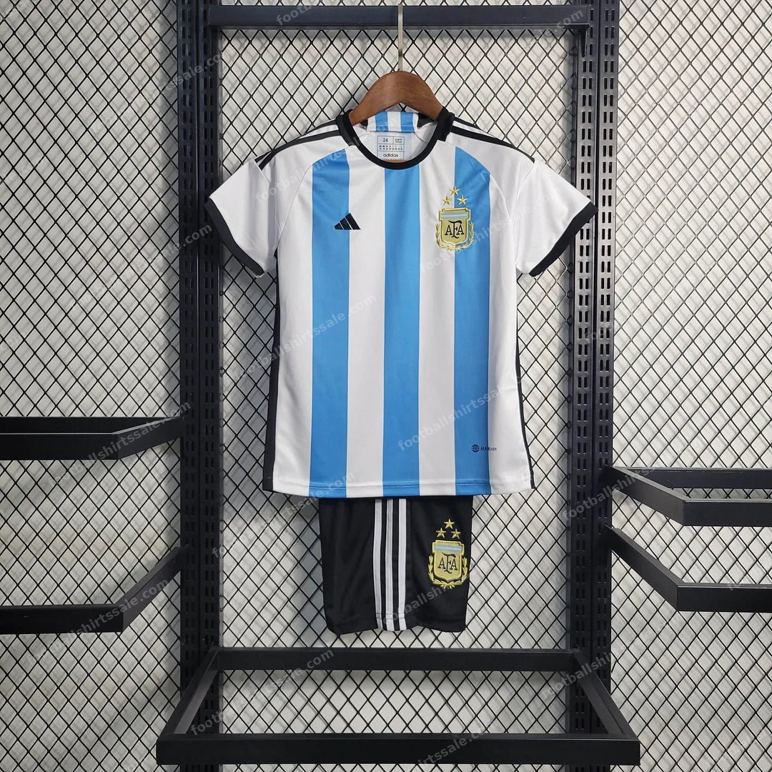 2022 Argentina Home Football Shirt Kids Size