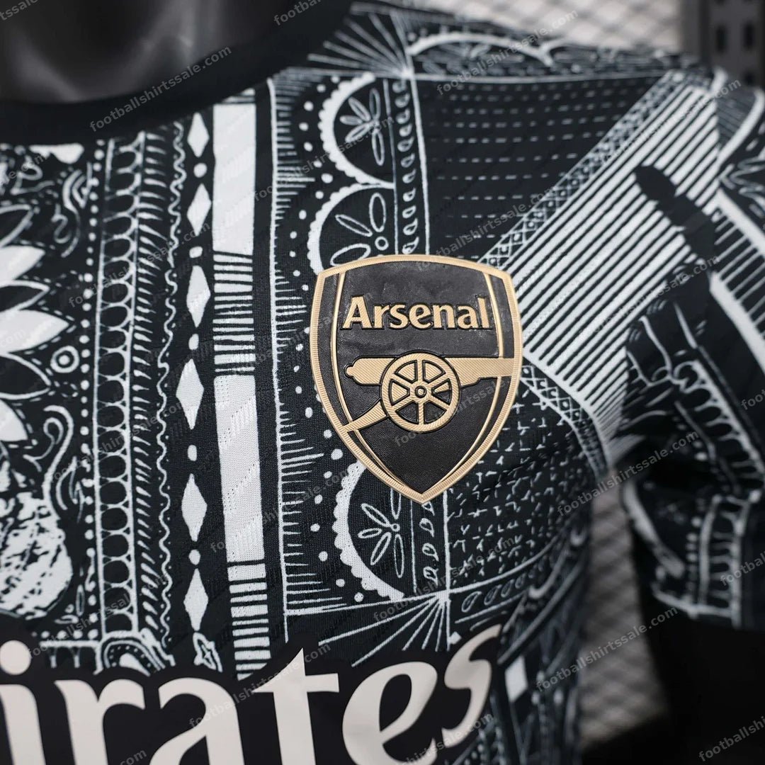 2024/2025 Arsenal Black pre-match Football Shirt 1:1 Thai Quality – Player Version - Detail 5