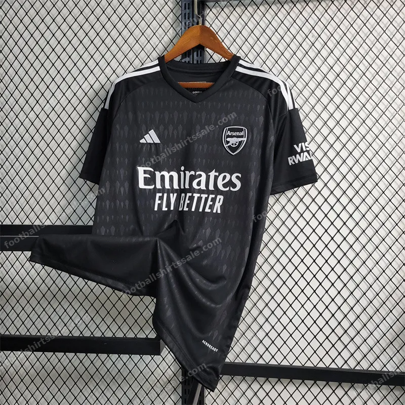 2023/2024 Arsenal Goalkeeper Black Soccer Jersey - Detail 2