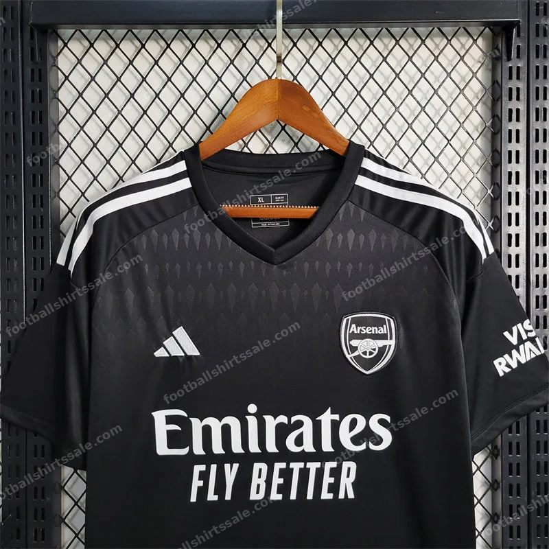 2023/2024 Arsenal Goalkeeper Black Soccer Jersey - Detail 3