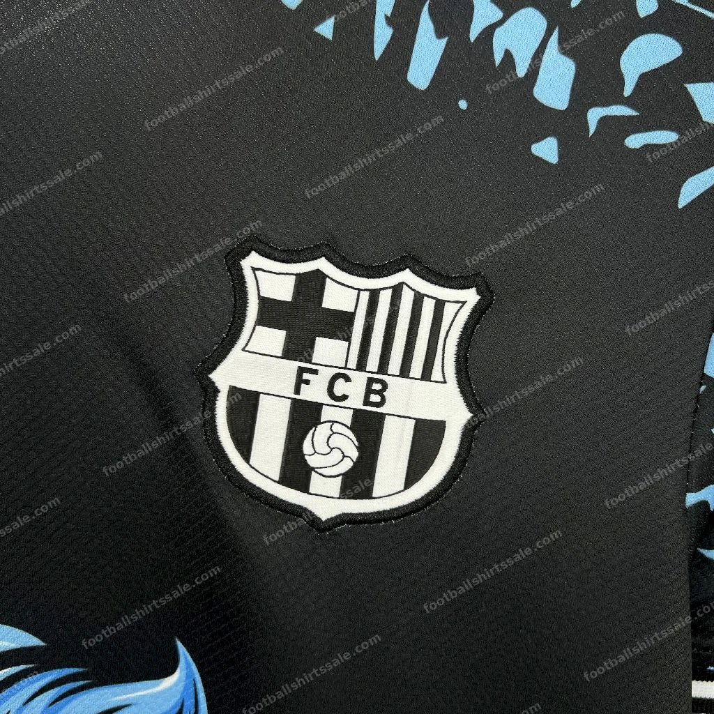 2025 Barcelona Black Lion Special Edition Football Shirt - Detail 4
