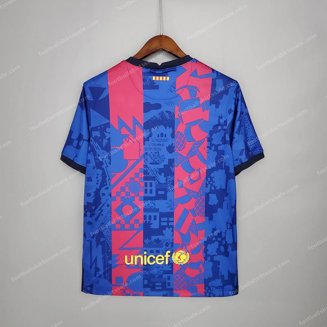 Barcelona Football Shirt 2021 / 2022 Retro 1:1 Thai Quality Third Away - Detail 1