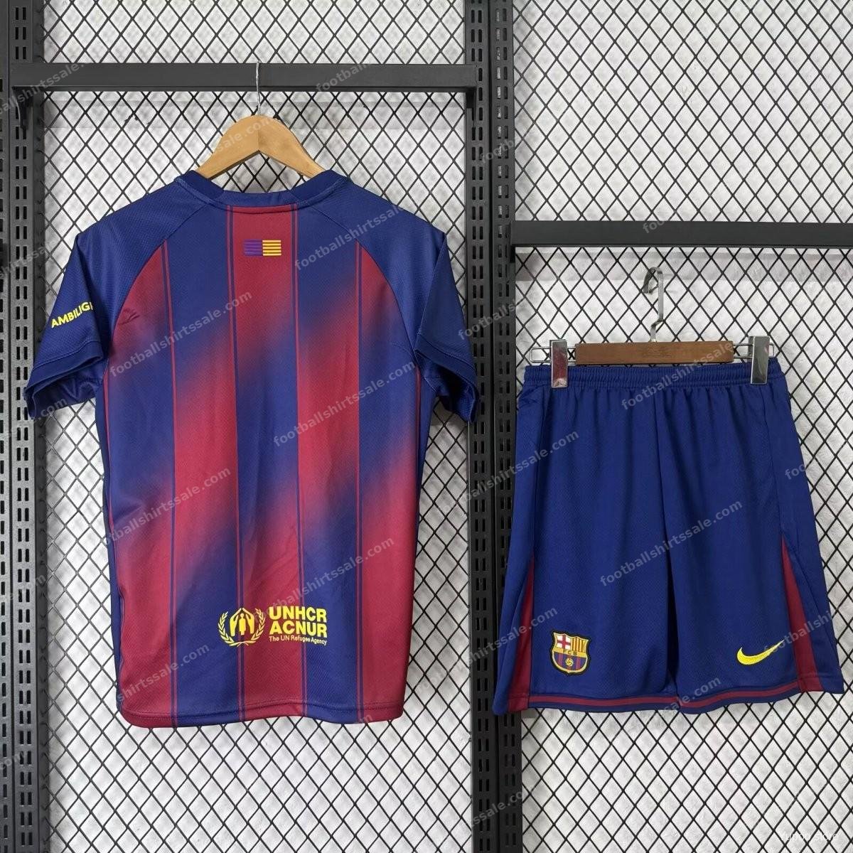 2025/2026 Barcelona Home Football Shirt Kids Size - Detail 1