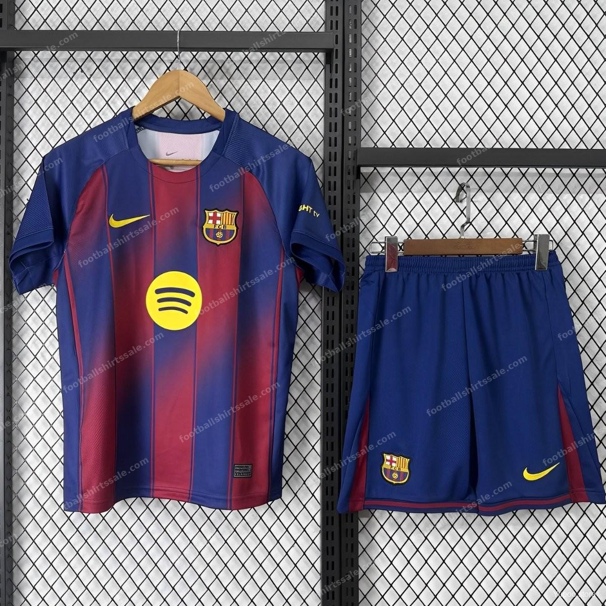 2025/2026 Barcelona Home Football Shirt Kids Size