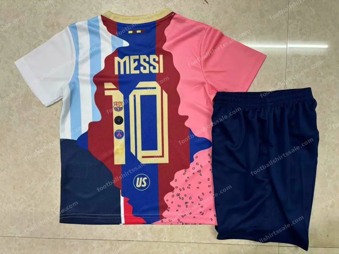 2025/2026 Barcelona Messi Commemorative Edition Kids Size Football Shirt - Detail 1