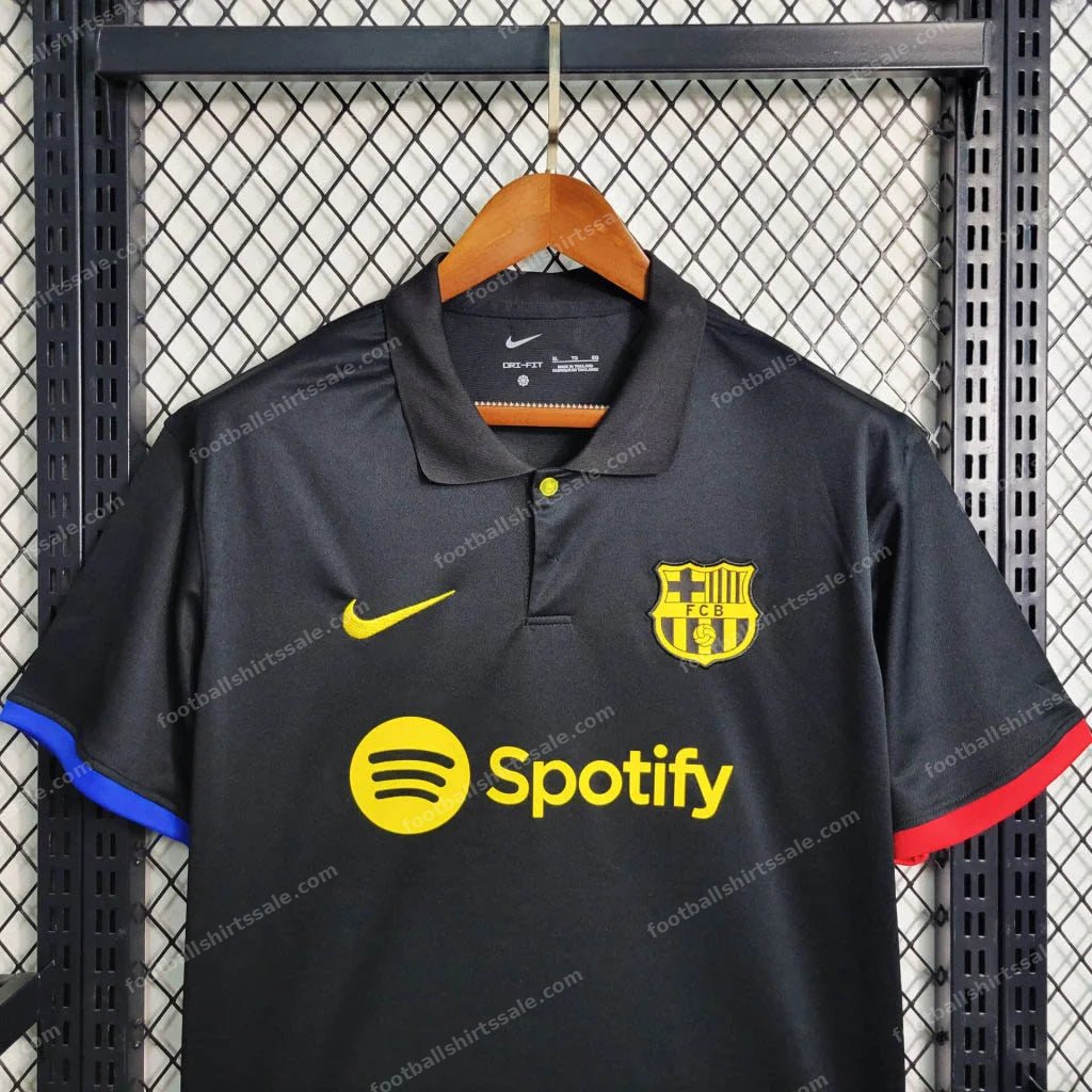 2023/2024 Barcelona POLO Black Shirt - Detail 3