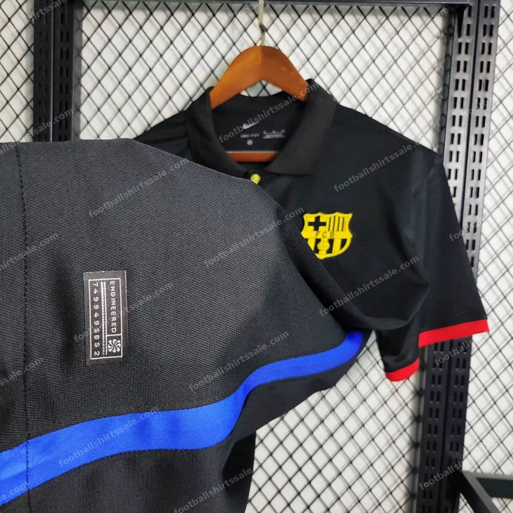 2023/2024 Barcelona POLO Black Shirt - Detail 6