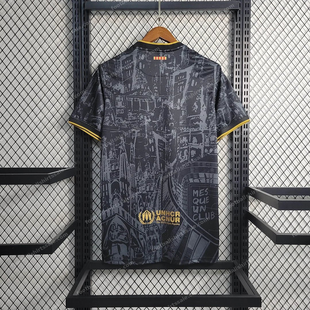 2023/2024 Barcelona Special Edition Black Football Shirt 1:1 Thai Quality - Detail 1