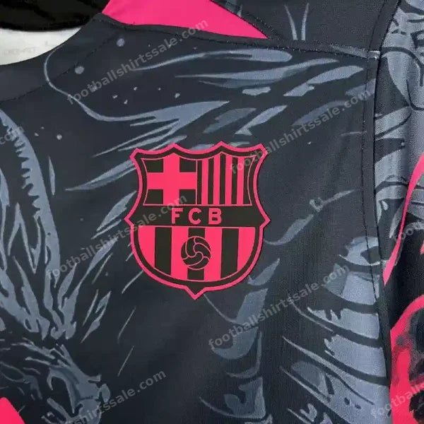 2025/2026 Barcelona Special Edition Dark and Pink Football Shirt - Detail 3