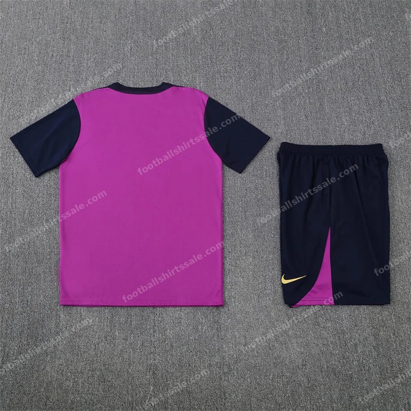 2025/2026 Barcelona Training Wear Purple Set Shirt - Detail 1