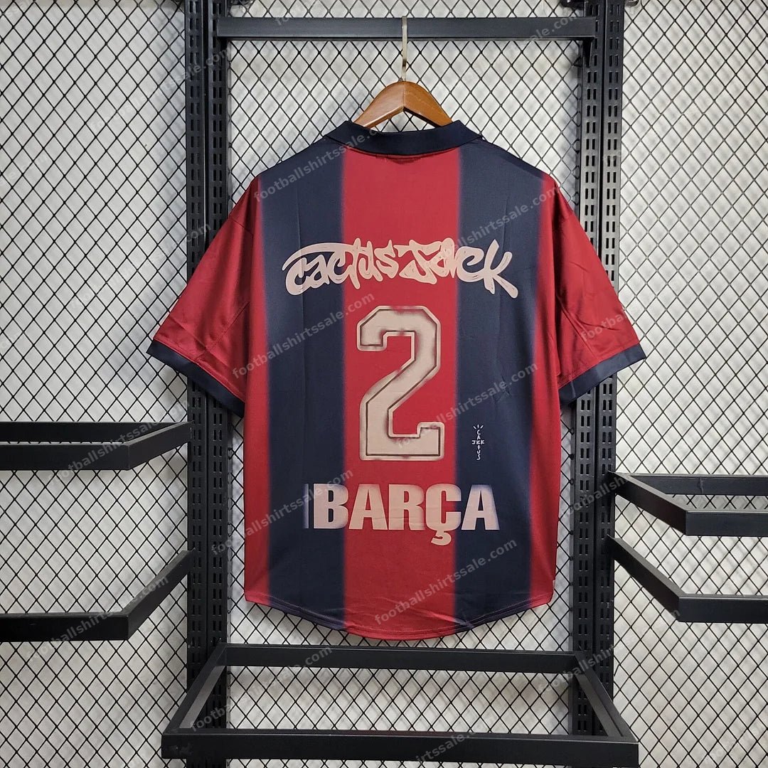 Barcelona x Travis Scott Retro 2000/01 Home Skeleton Jersey - Detail 1