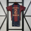 Barcelona x Travis Scott Retro 2000/01 Home Skeleton Jersey Kids Size - Detail 7
