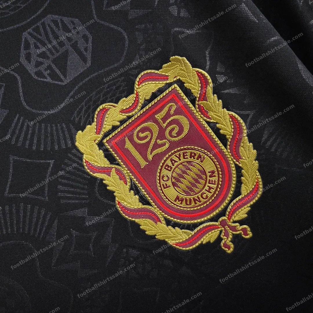 2025/2026 Bayern Munich 125th Anniversary Black Edition Football Shirt - Detail 3