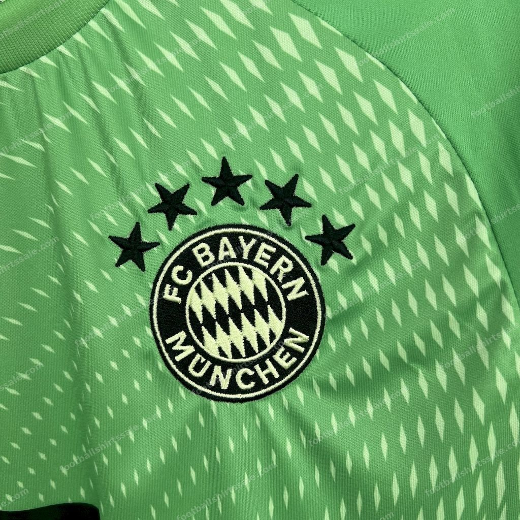 2025/2026 Bayern Munich Goalkeeper Green Football Jersey - Detail 4