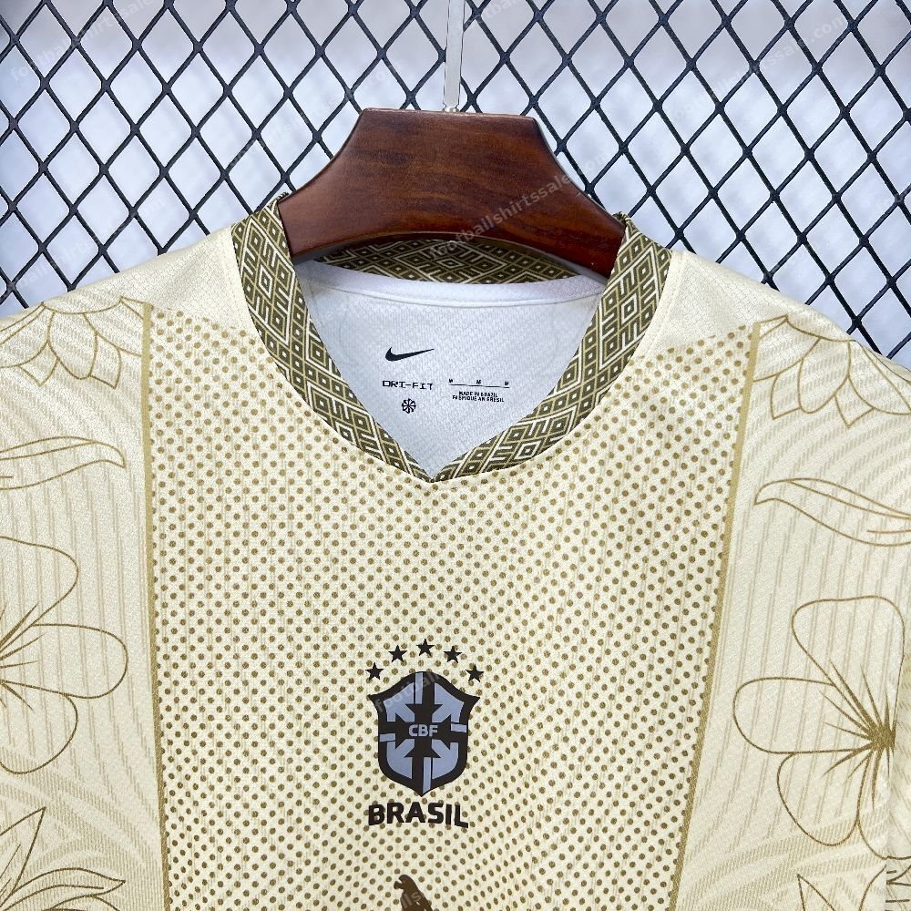 2026 Brazil Arara Aurora Gold Special Edition Football Shirt - Detail 3