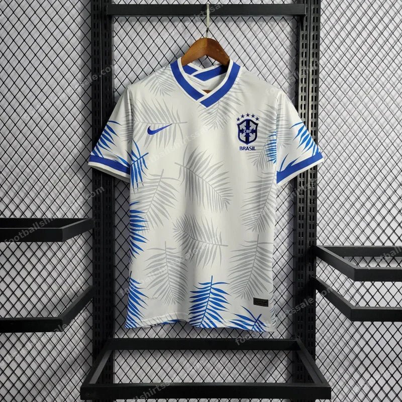 2022 Brazil Blue Beach Football Jersey