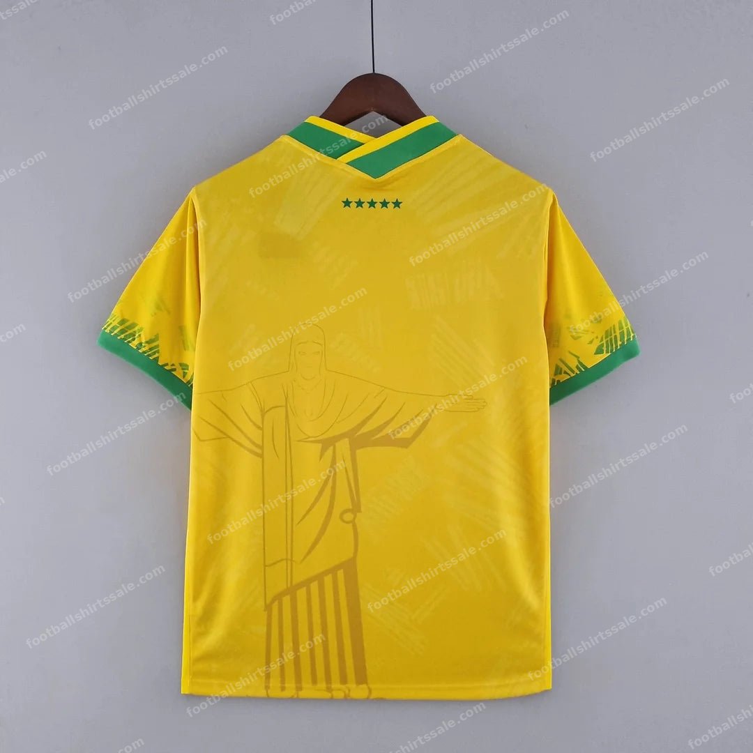 2022 Brazil Classic Soccer Jersey Yellow - Detail 1