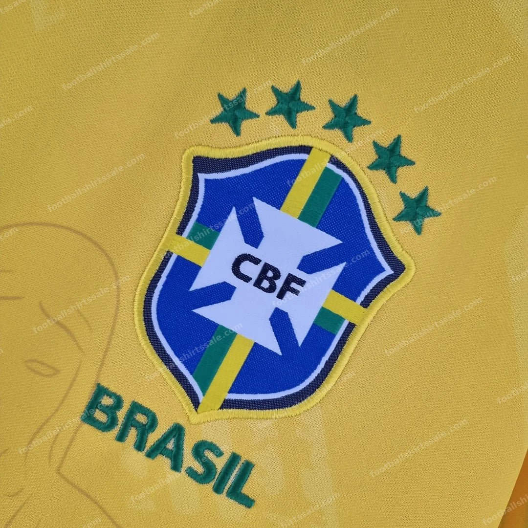 2022 Brazil Classic Soccer Jersey Yellow - Detail 7