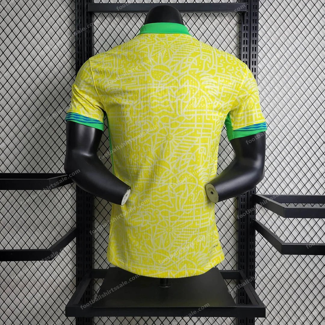 2024 Brazil Home Soccer Jersey – Player Version - Detail 1