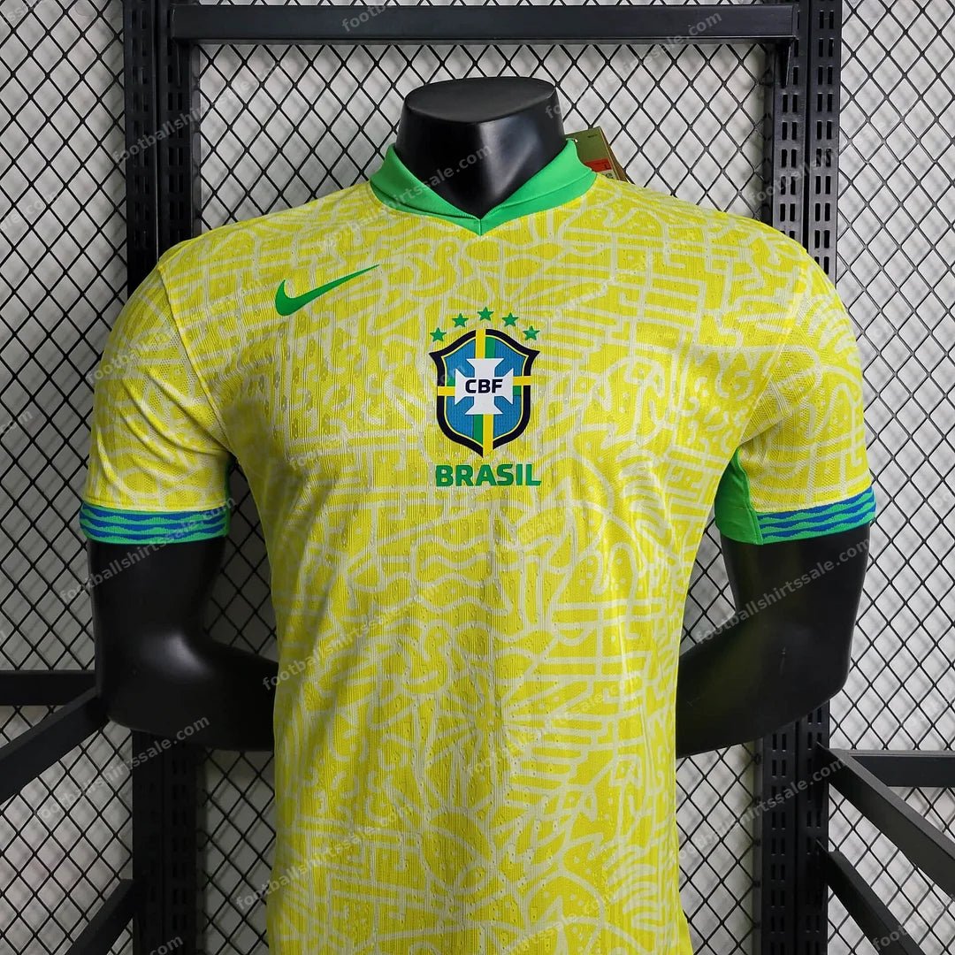 2024 Brazil Home Soccer Jersey – Player Version - Detail 2