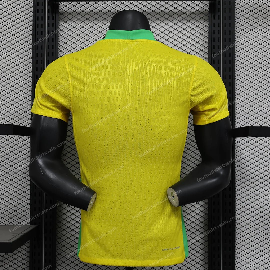 2025 Brazil Home Soccer Jersey – Player Version - Detail 1