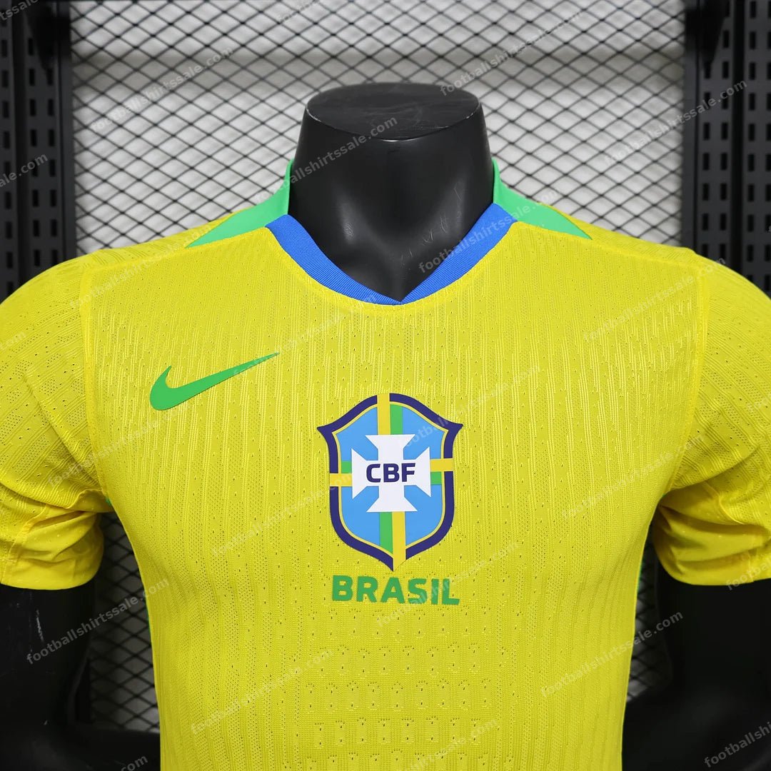 2025 Brazil Home Soccer Jersey – Player Version - Detail 2