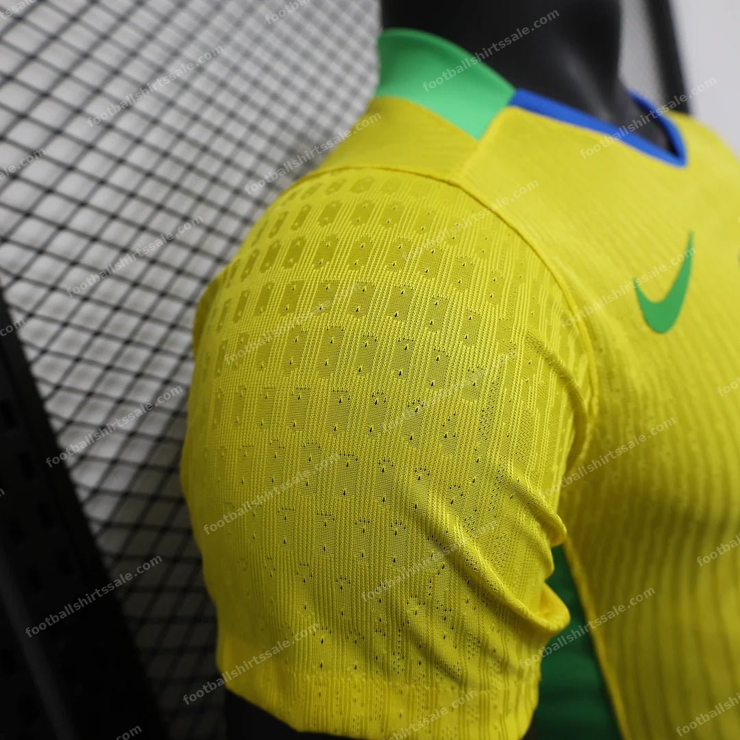 2025 Brazil Home Soccer Jersey – Player Version - Detail 4